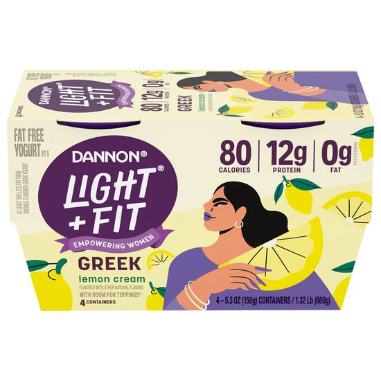 Light + Fit Greek Lemon Cream 4pk/5.3oz