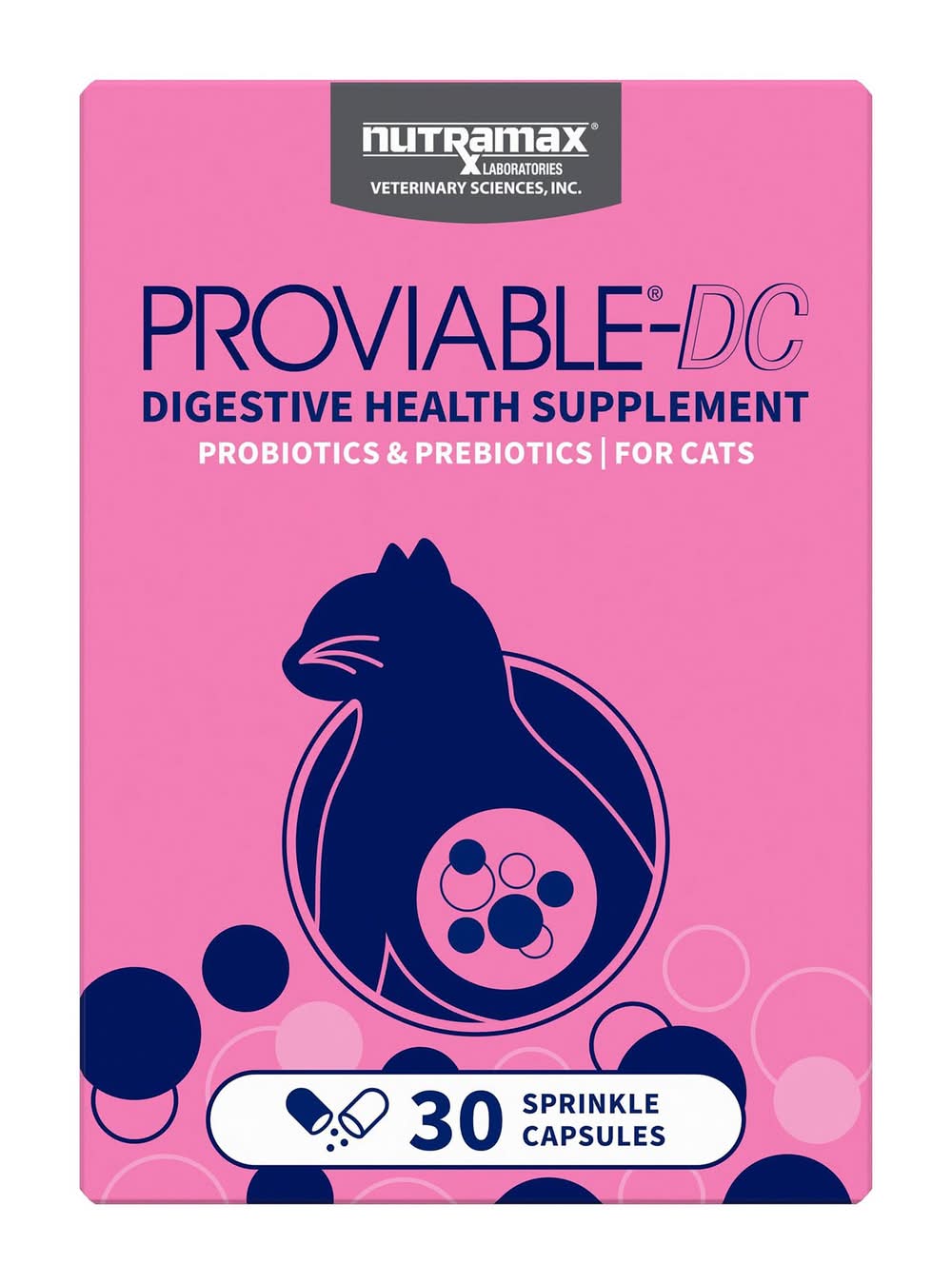 Nutramax Cat Proviable Capsules Digestive Supplement (Size: 30 Count)