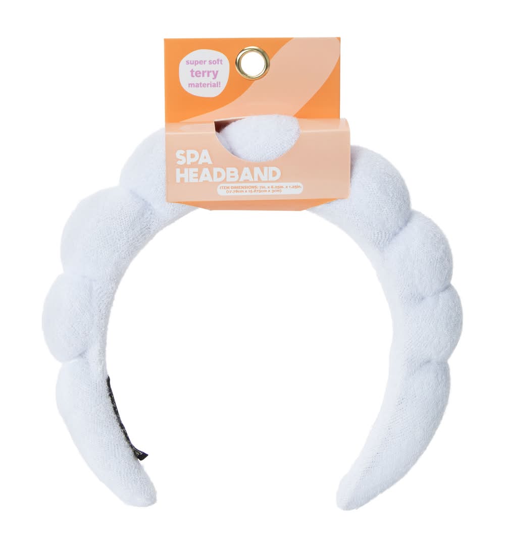 Printed Super Soft Spa Headband White