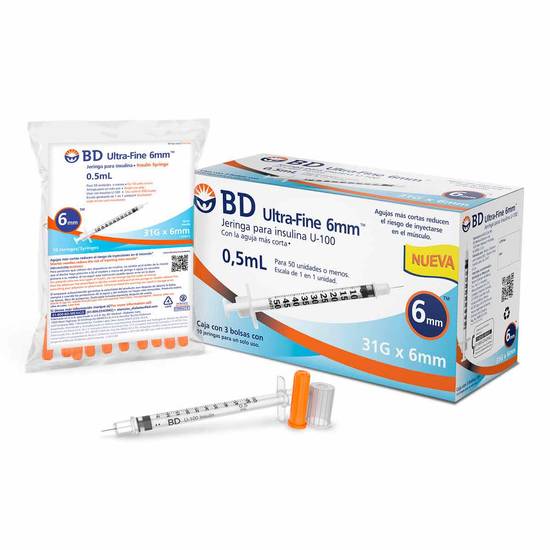 Bd ultra-fine jeringa para insulina u-100 (30 piezas)