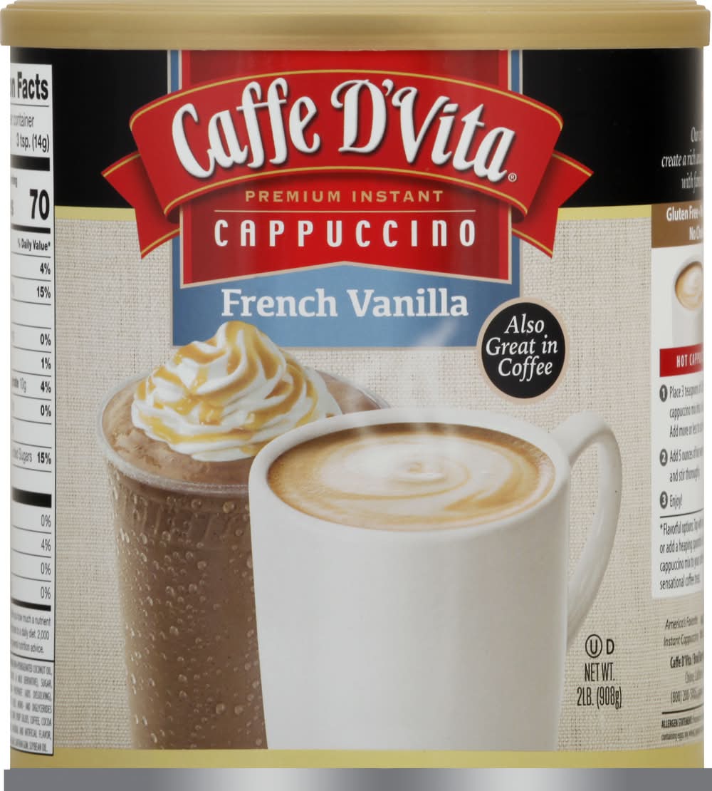 Caffe D'Vita Premium French Vanilla Instant Cappuccino (2 lbs)
