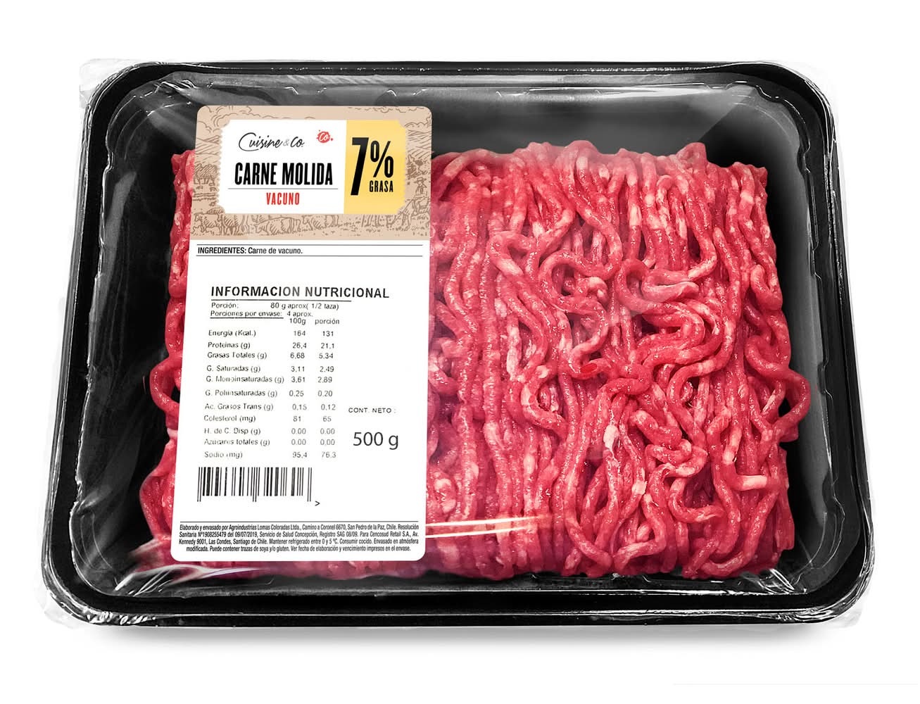 Cuisine & Co · Carne molida vacuno 7% (500 g)