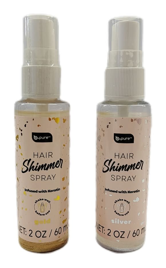 b.pure Hair Shimmer Spray, Gold-Silver (2 x 2 oz)