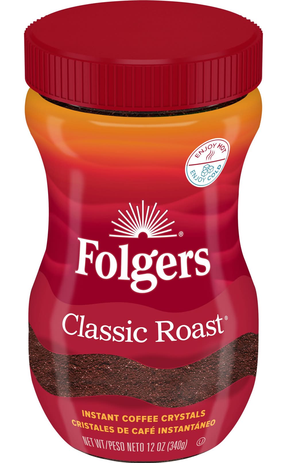Folgers Classic Roast Instant Coffee (12 oz)