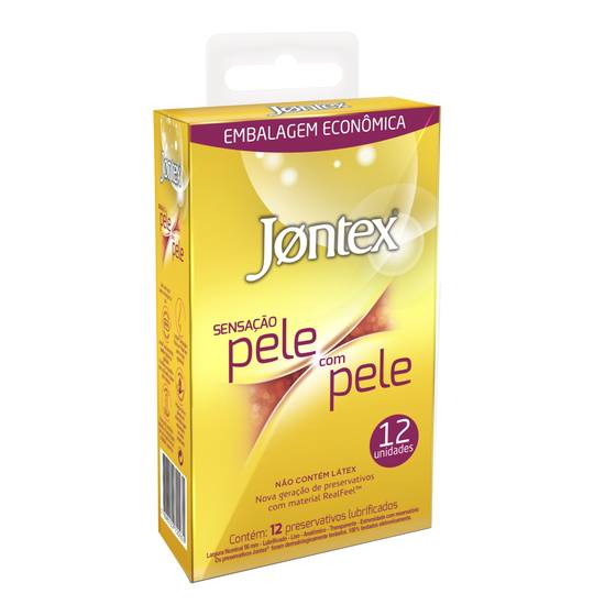 Jontex preservativo pele com pele (12 unidades)