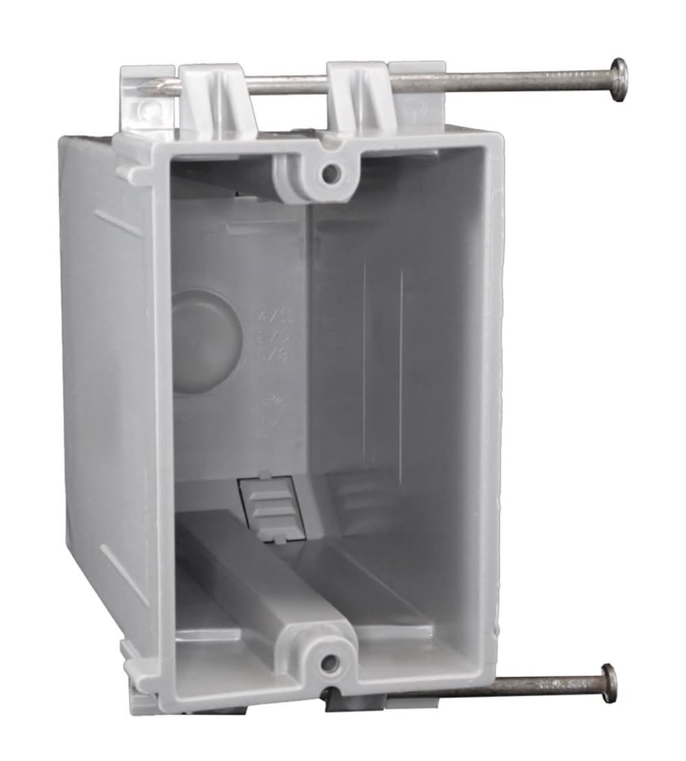 Cantex Ez Box New Work 22 Cu In Rectangle Pvc 1 Gang Switch Box Gray