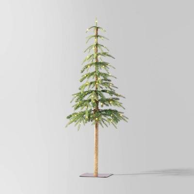 4' Pre-Lit LED Downswept Alpine Balsam Mini Artificial Christmas Tree Warm White Dew Drop Lights - Wondershop™: Indoor/Outdoor