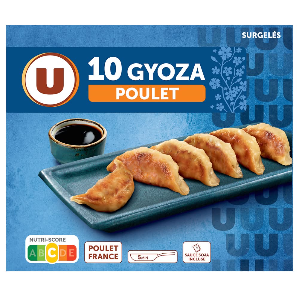 Les Produits U - Gyozas au poulet avec sauce soja (10)