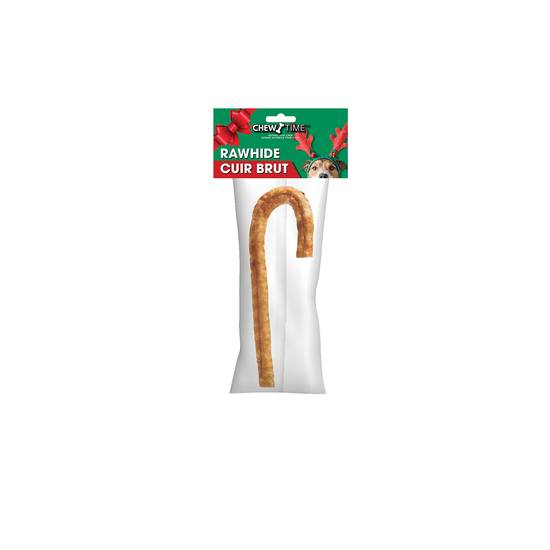 Chewtime Holiday Rawhide Candy Cane Dog Treat - Chicken (Size: 1 Count)