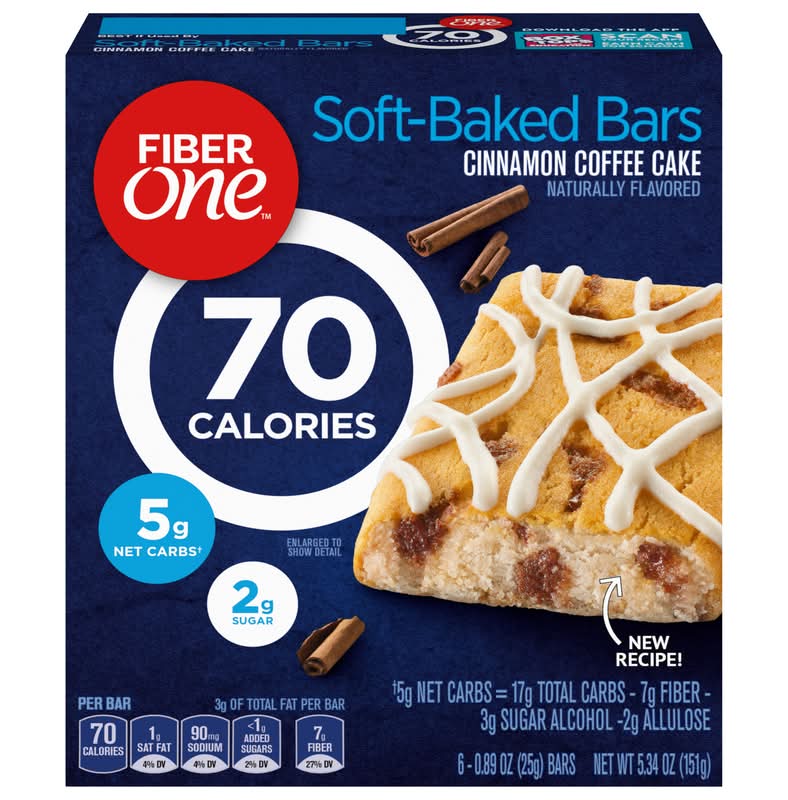 Fiber One Cinnamon Coffee Cake Soft-Baked Bars
