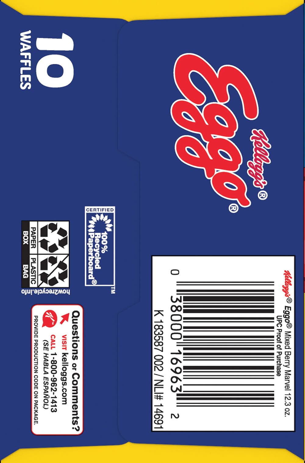 Eggo Spider-Man Mixed Berry Marvel Waffles (12.3 oz, 10 ct