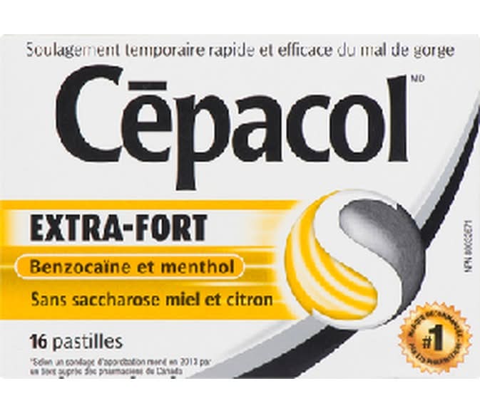 Cepacol Extra Strength Sucrose Free Sore Throat Relief Lozenges, Honey Lemon (16 ct)