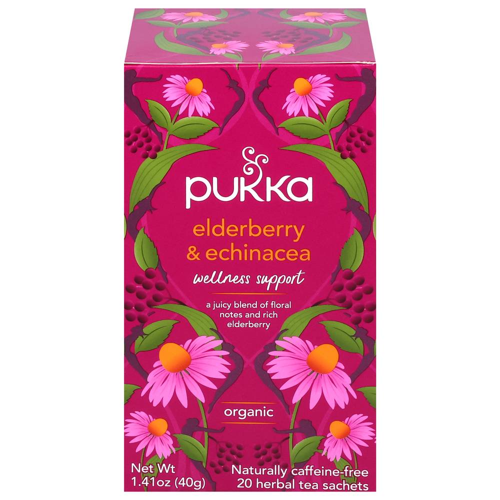 Pukka Organic Elderberry and Echinacea Herbal Tea (40 g, 20 ct)