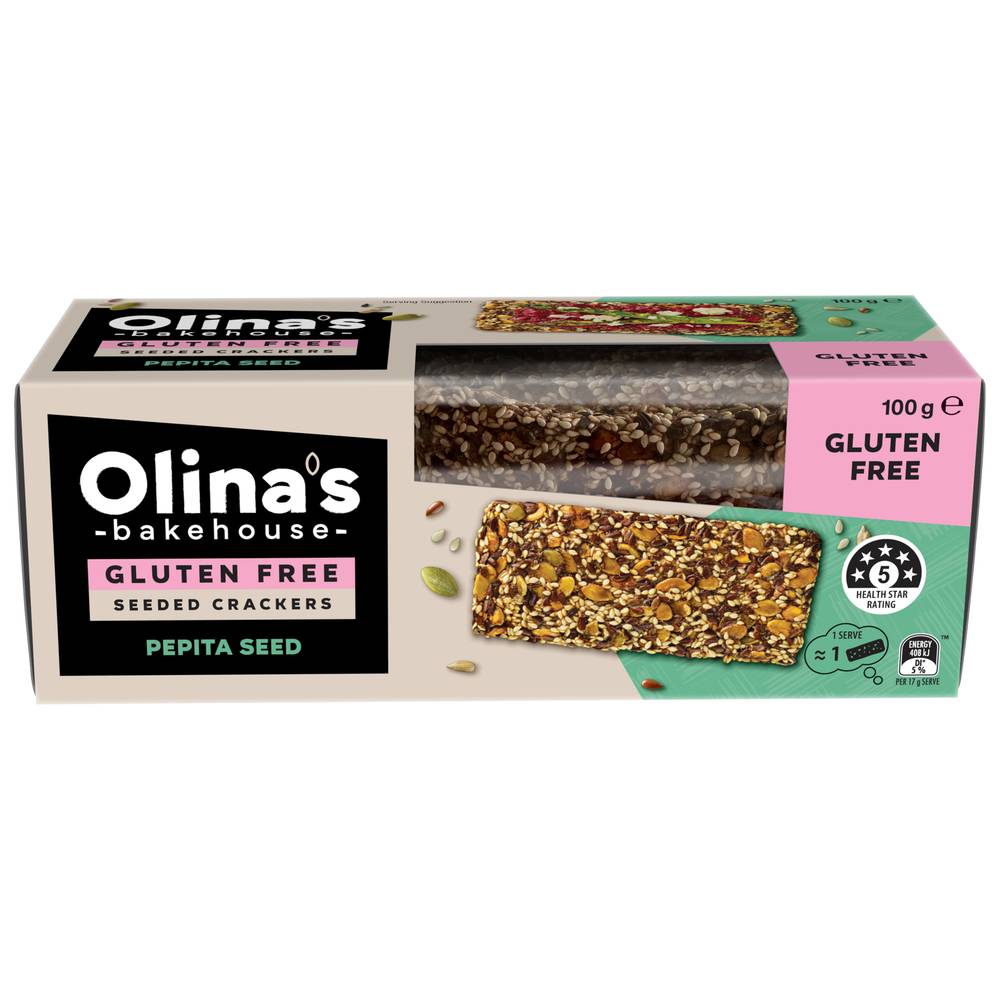 Olina's Bakehouse Olina's Gluten Free Crackers Pepita Seed (100g)