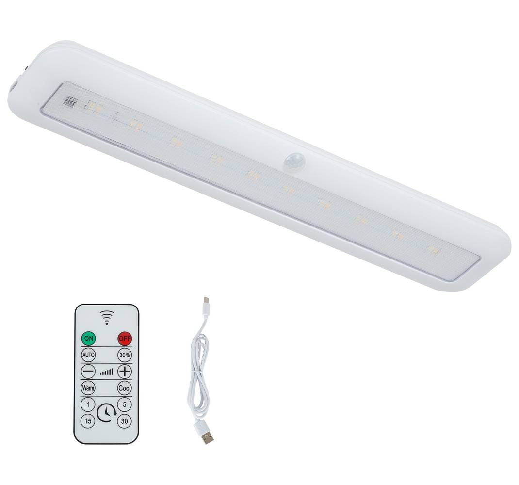 Utilitech UnderCabinet 12-in Battery LED Under Cabinet Light Bar Motion Sensing Light with Remote | Z-RMCL12