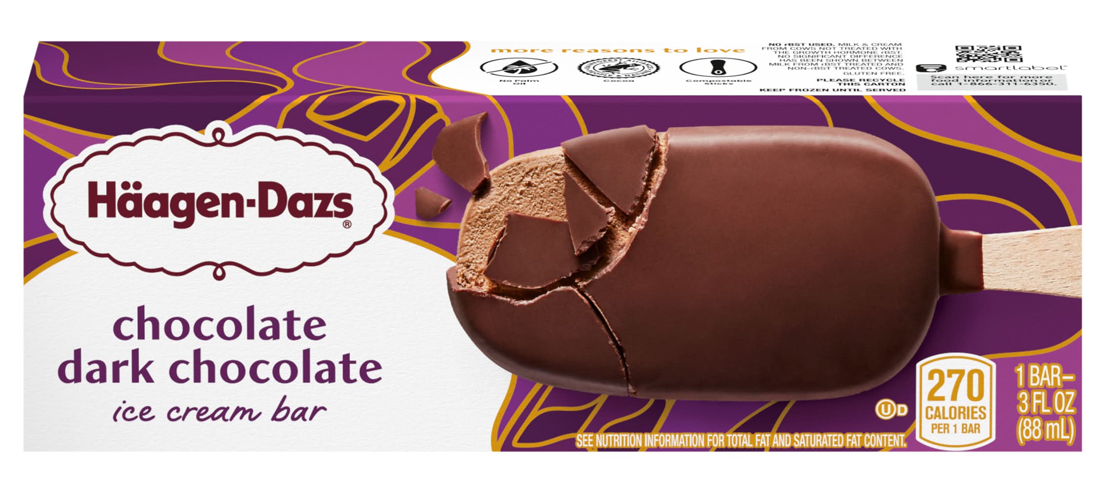 Häagen-Dazs Dark Chocolate Ice Cream Bar (3 fl oz)