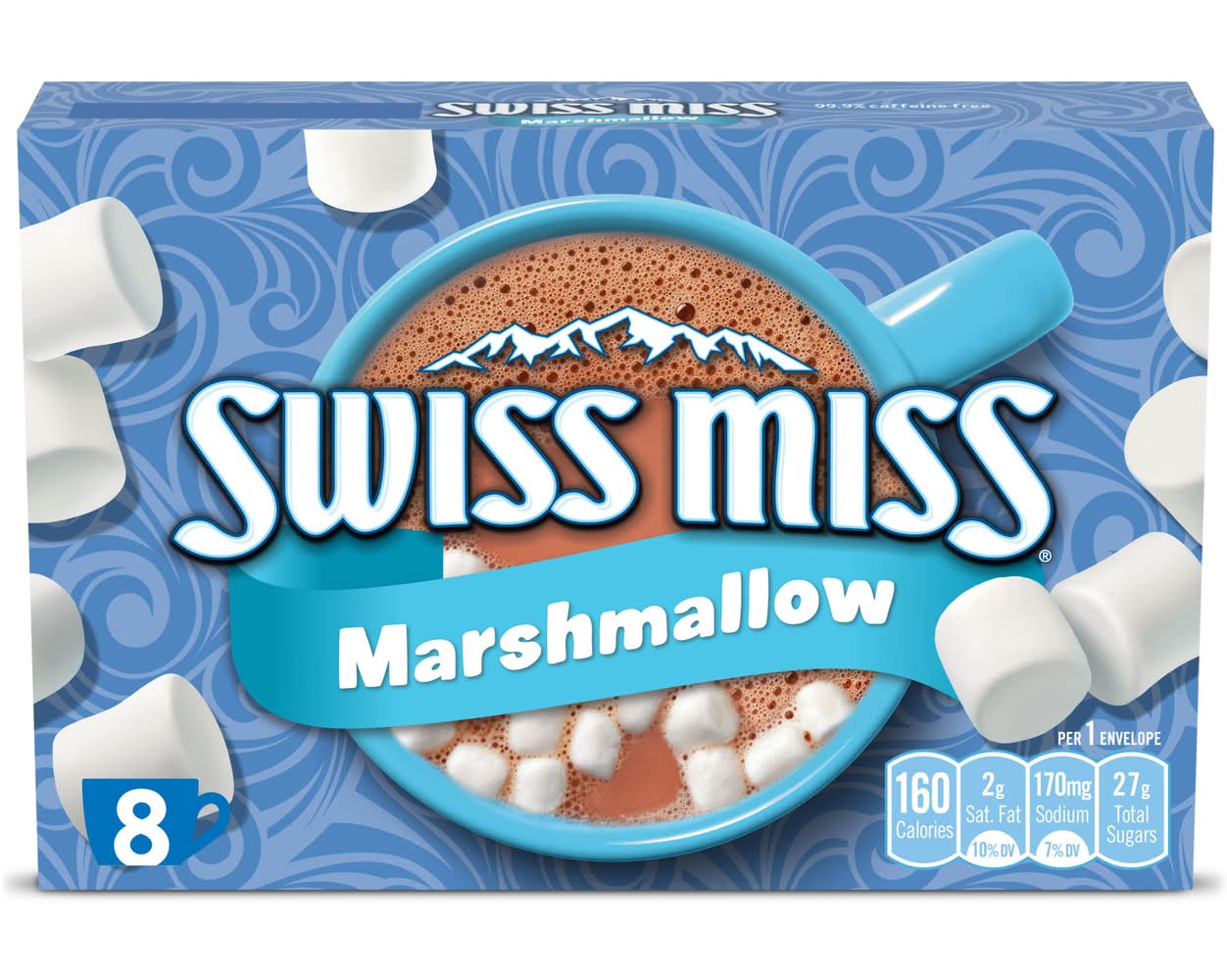Swiss Miss Marshmallow Hot Cocoa Mix (1.38 oz, 8 ct)
