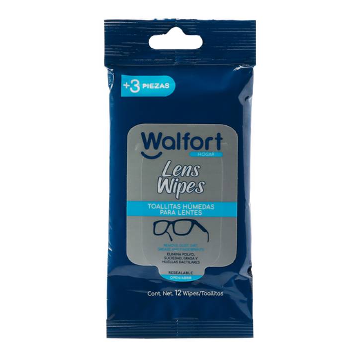 Walfort toallitas húmedas para lentes (12 piezas)