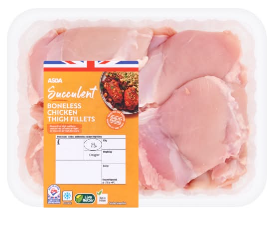 ASDA Succulent Boneless Chicken Thigh Fillets (650g)