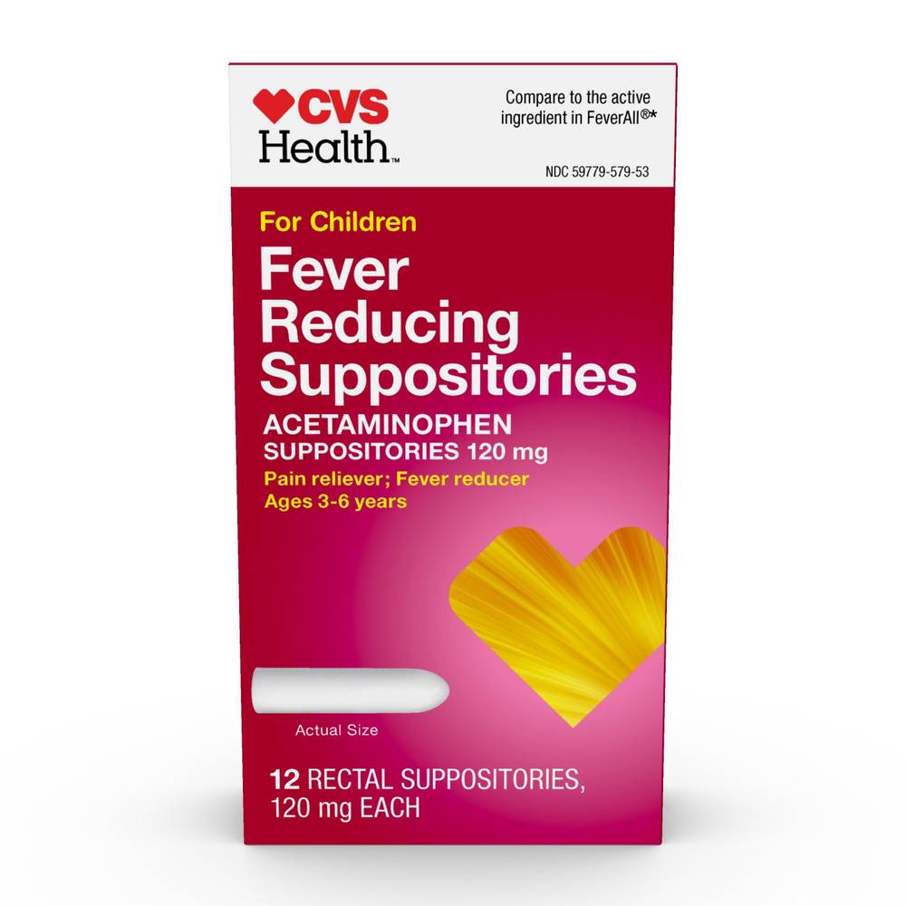 CVS Health Children's Fever Reducing Suppositories (12 ct)