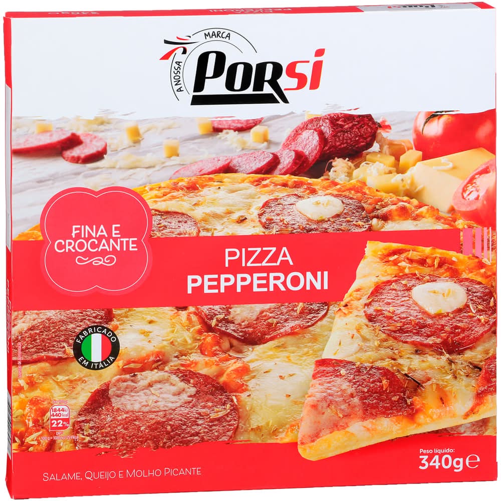 Porsi - Pizza pepperoni, embalagem de 340g