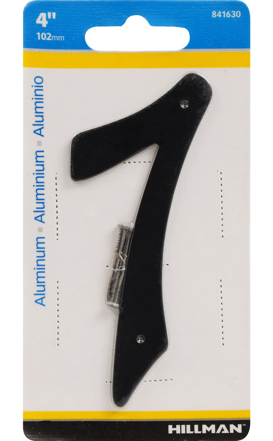 Hillman 4 In. Black Aluminum Nail-On Number 7 1 Pc