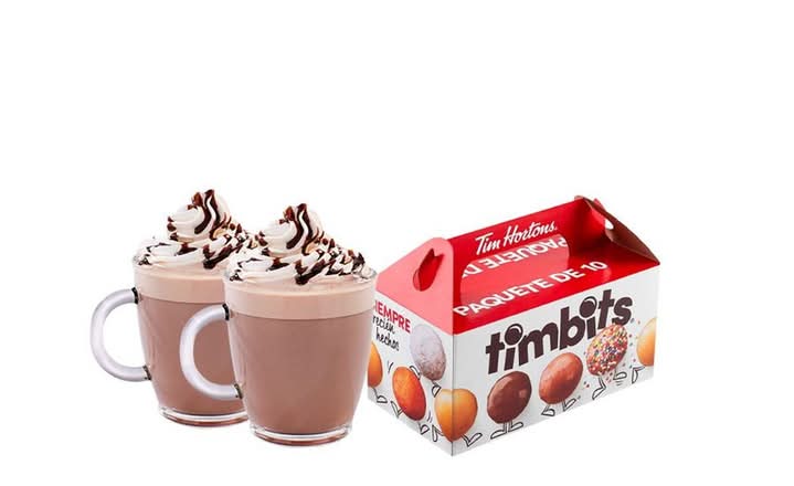 Uber: 2 chocolate original + 10 timbits