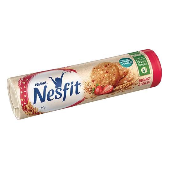 Nestlé biscoito integral morango e cereais nesfit (160g)