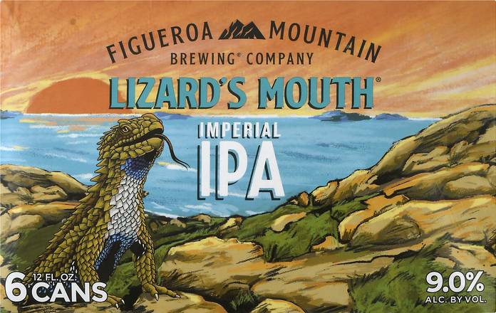 Figueroa Mountain Brewing Co. Lizard's Mouth Imperial Ipa Domestic Beer (6 ct, 12 fl oz)