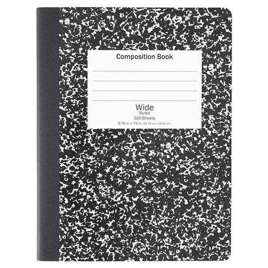 Meijer Marble Black/White 100 Sheet Composition Book