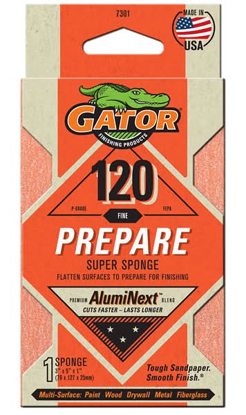Gator Premium 120 Grit Multi-Surface Sanding Super Sponge 7301