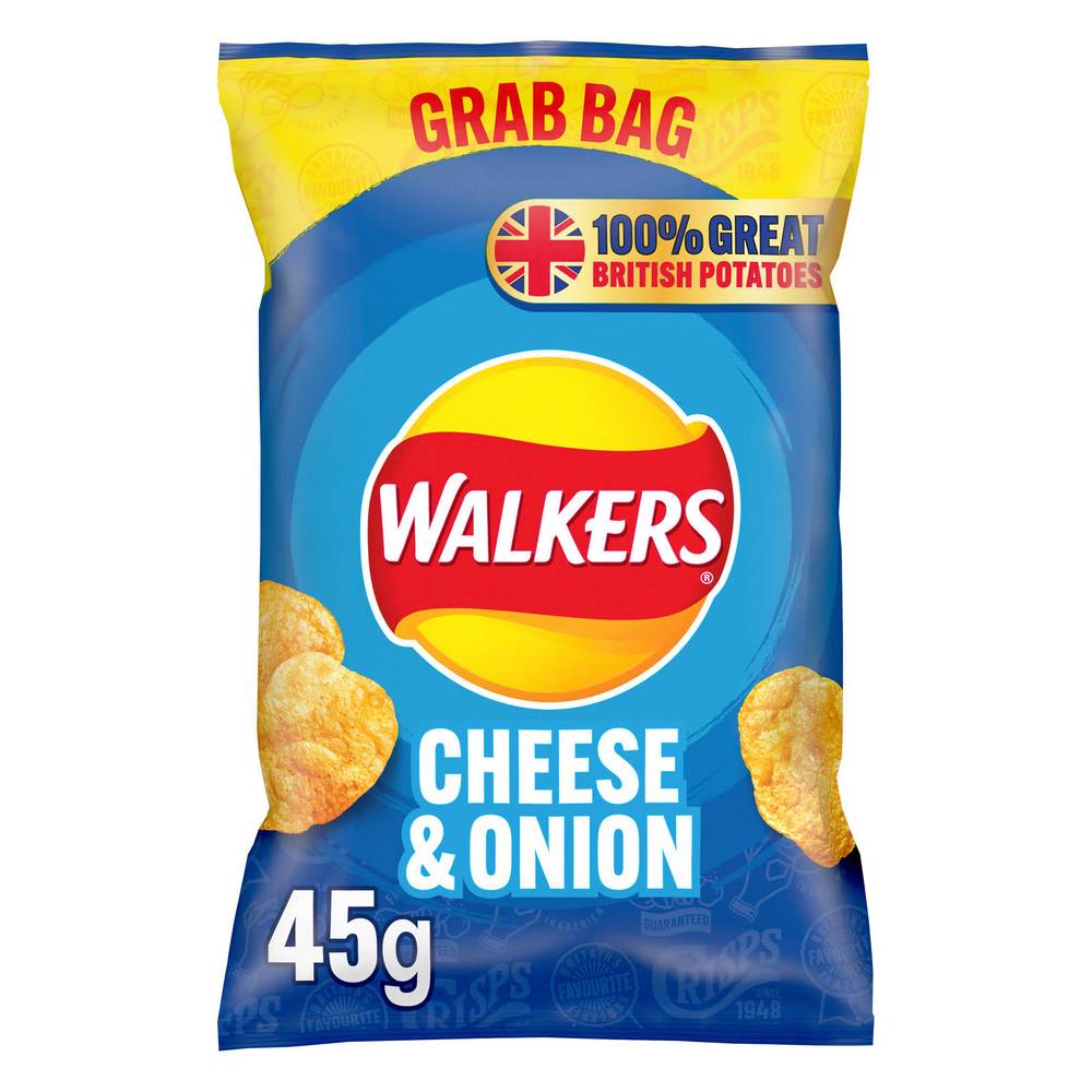 Walkers Cheese & Onion Crisps 45g