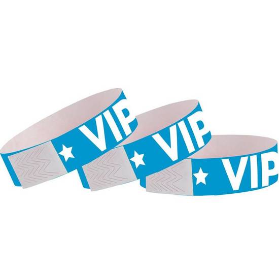 Blue VIP Paper Wristbands, 500ct