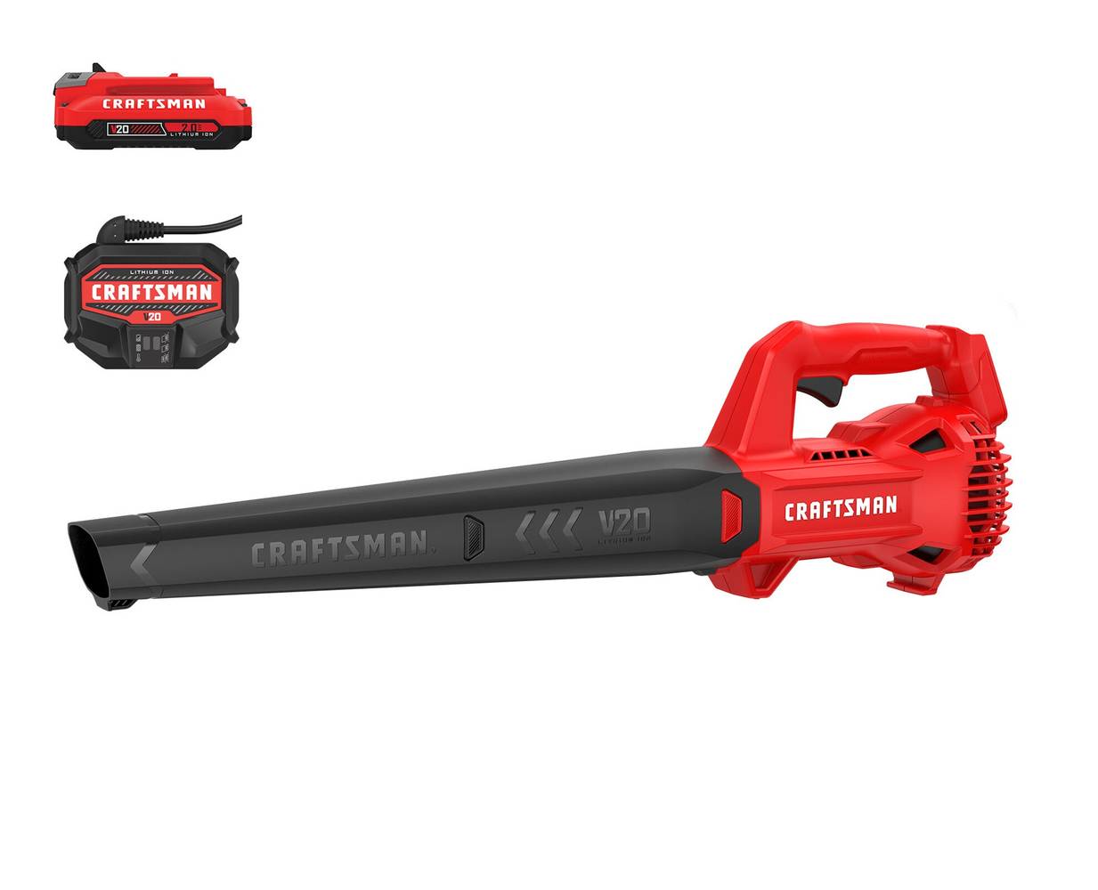 CRAFTSMAN V20 20-volt Max 200-CFM 90-MPH Battery Handheld Leaf Blower 2 Ah (Battery and Charger Included) | CMCBL710D1