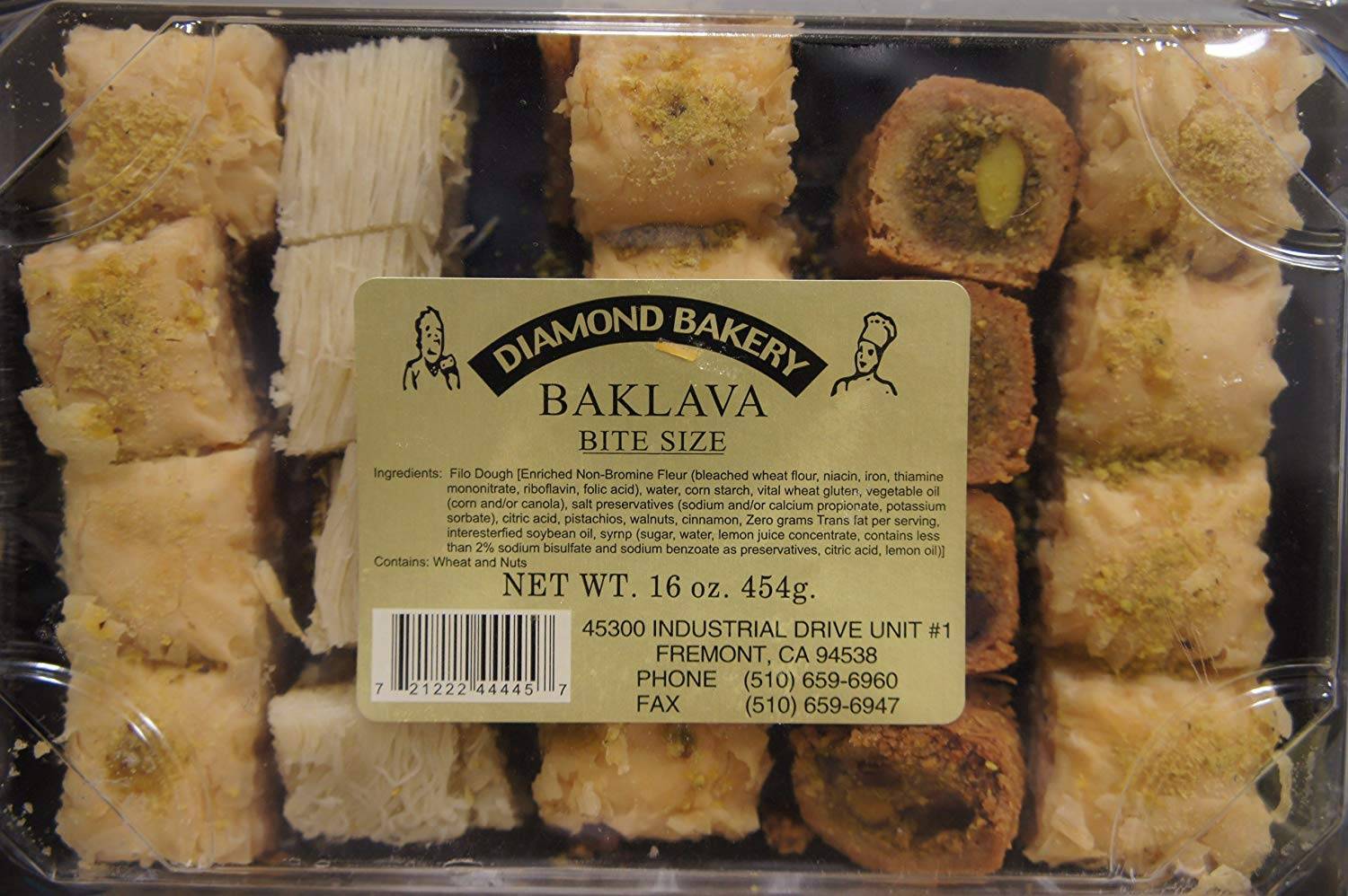 Diamond Bakery - Bite Size Baklava - 20 Ct (Case of 1)