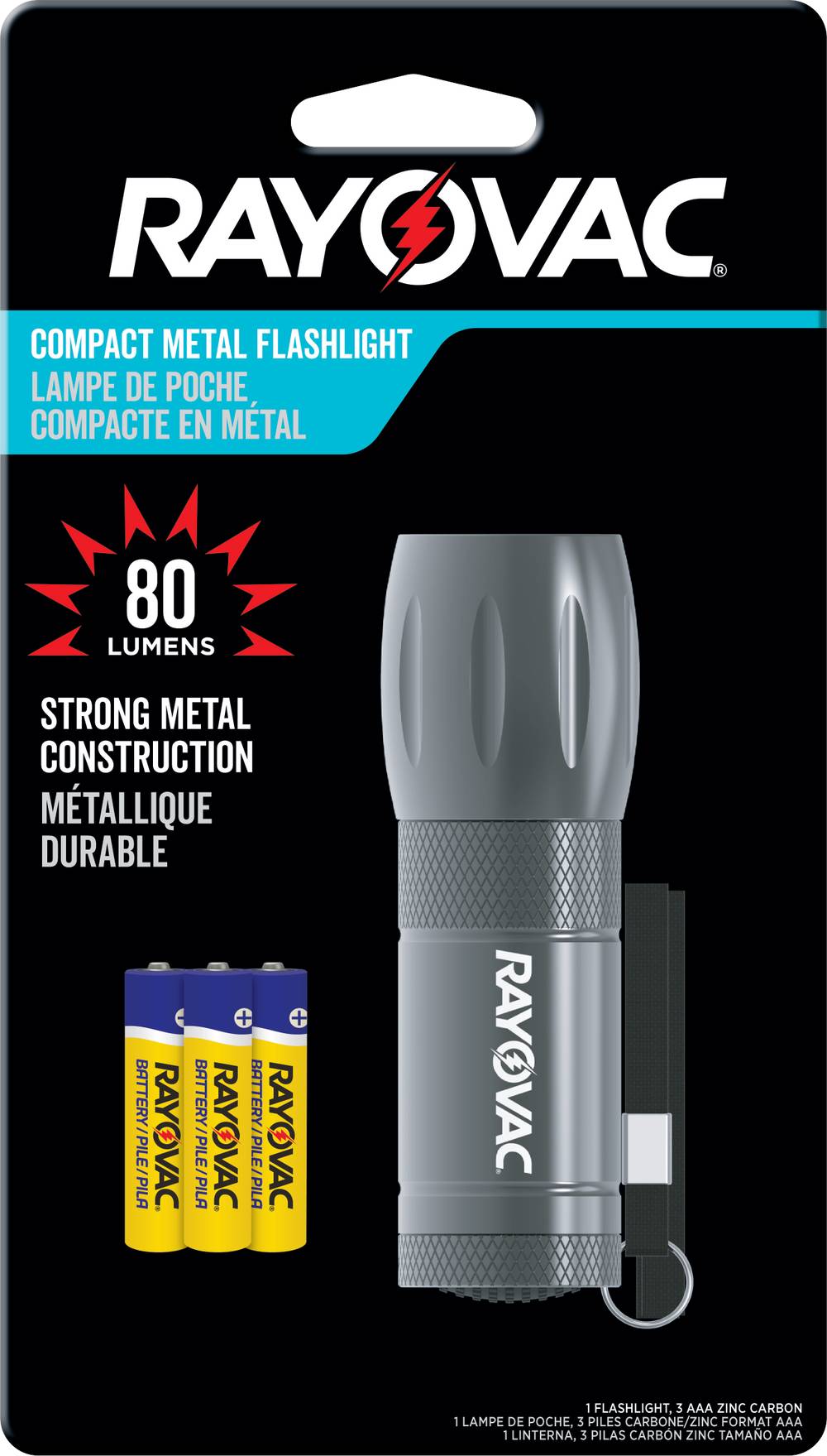 Rayovac Compact Metal Led Flashlight Emergency