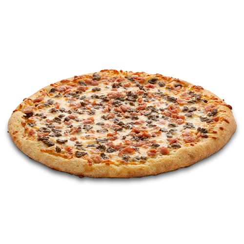 PIZZA FAMILIALE HAMBOURGEOISE FROMAGE ET BACON