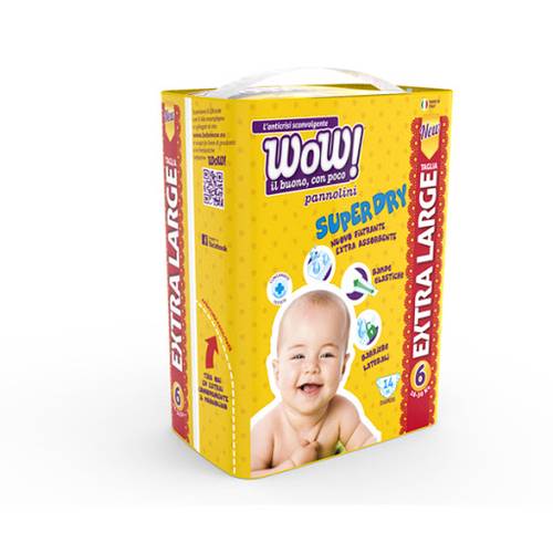 Pañales Wow! Talla 6 De 16 A 30Kg 14Ud