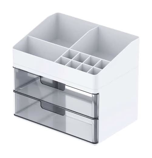 Simply Tidy Storage Organizer With Clear Drawers, White
