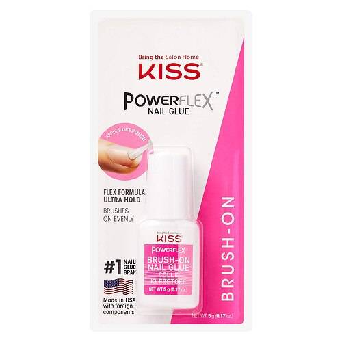 Kiss Powerflex Brush On Nail Glue - 0.17 oz