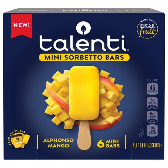 Talenti Mini Sorbetto Bar Alphonso Mango (6 ct)