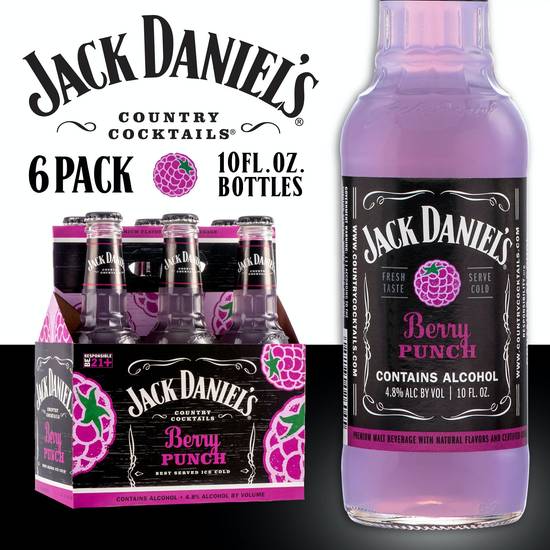 Jack Daniel's Berry Punch Country Cocktails Beer (6 pack, 10 fl oz)