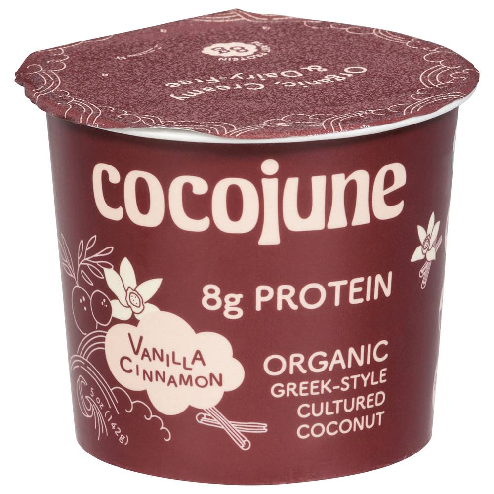 Cocojune Organic Greek-Style Cultured Coconut Yogurt, Vanilla Cinnamon (5 oz)