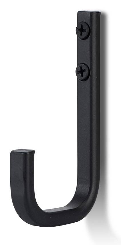 RELIABILT 1 -Hook 0.45-in x 3.9-in H Matte black Decorative Wall Hook ( 35-lb Capacity) | 03-0856