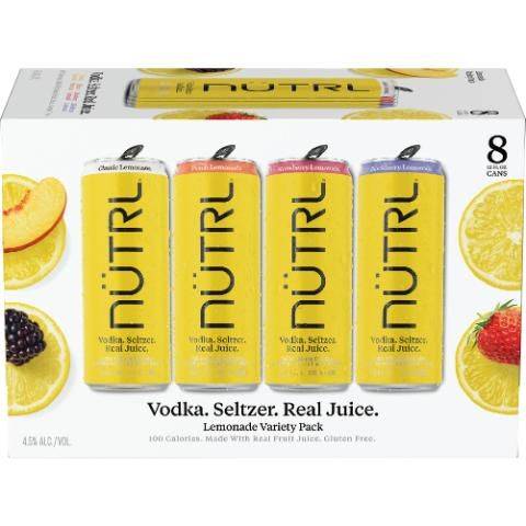 NÜTRL Vodka Hard Seltzer Lemonade Variety pack (8 x 12 fl oz)