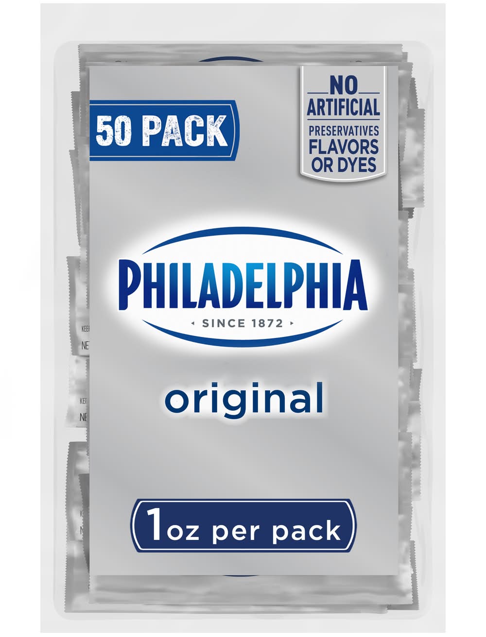 Philadelphia Original Cream Cheese Spread (50 oz, 50 ct)