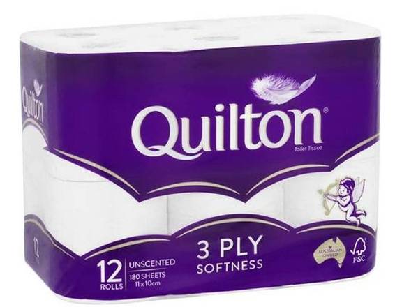 Quilton Classic White Toilet Tissue 18  Pack