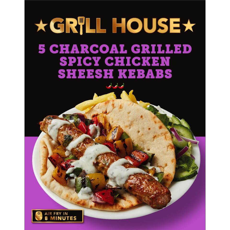 GRILL HOUSE 250g Spicy Chicken Sheesh Kebabs