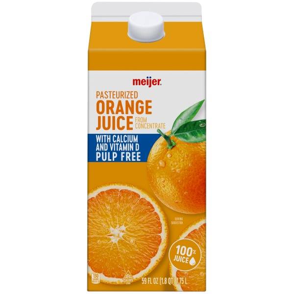 Meijer No Pulp Orange Juice With Calcium and Vitamin D (59 oz)