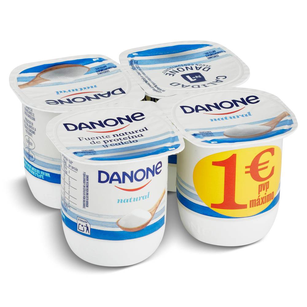 Yogur Natural Danone Pack 4 X 120 G